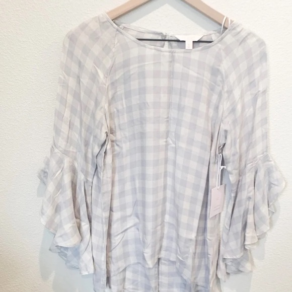 NWT LC Lauren Conrad Bell Sleeve Blouse - Picture 5 of 6